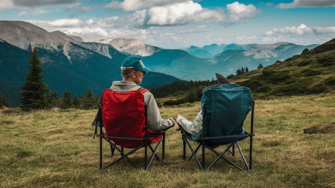 image of Backpack Chairs while camping